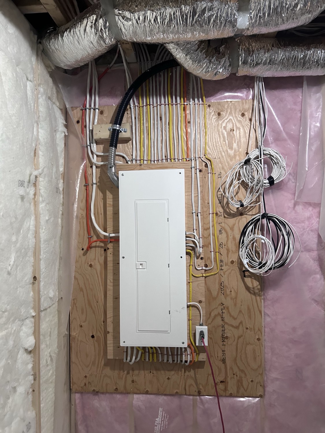 Organized electrical rough-in wiring