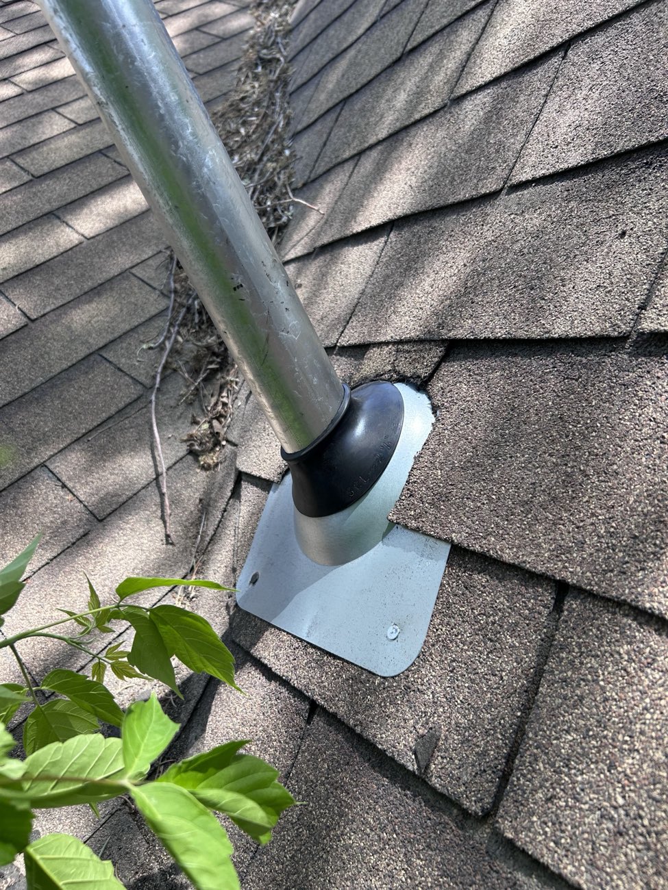Roof mast electrical service work